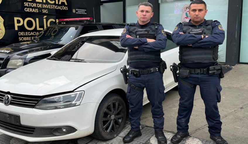 Guarda Civil Municipal localizou veículo que havia sido clonado e foi identificado pelas câmeras de monitoramento da Prefeitura (Divulgação/PMMC)