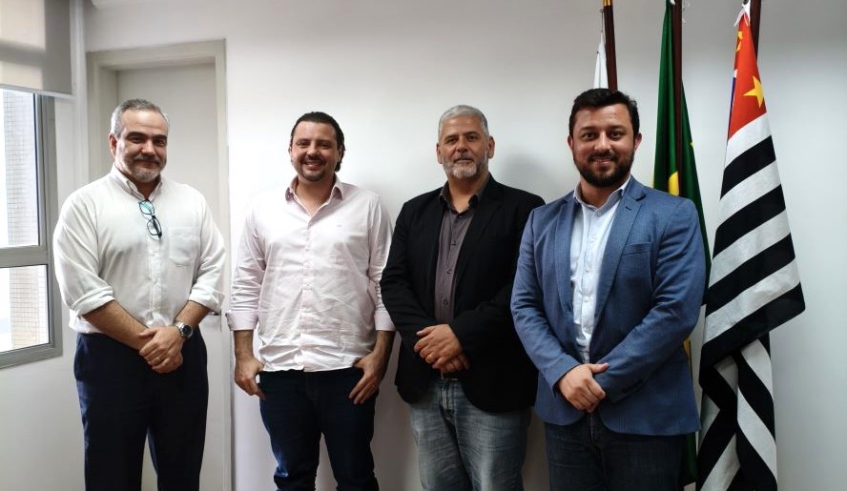 Diretores da Itesp, Lucas França e Thiago Gobbo se reuniram com o secretário Renato Abdo e o advogado Jonathan Rodrigues para alinhar ações conjuntas