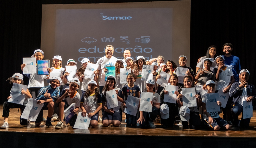 Projeto de educação ambiental do Semae, em parceria com a Secretaria de Educação, atendeu 210 crianças da EM Monteiro Lobato e do Cempre José Limongi Sobrinho (Divulgação/PMMC)