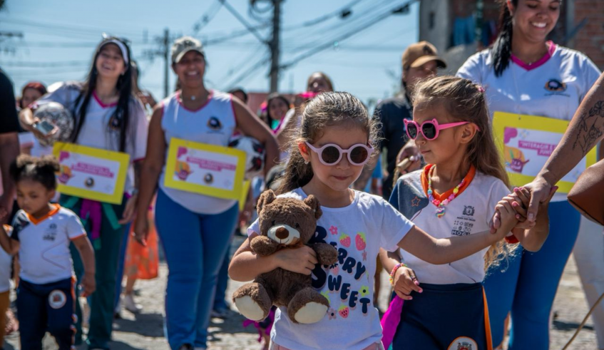 Escolas e creches da rede municipal de ensino comemoraram o aniversário do distrito. (Divulgação/PMMC)