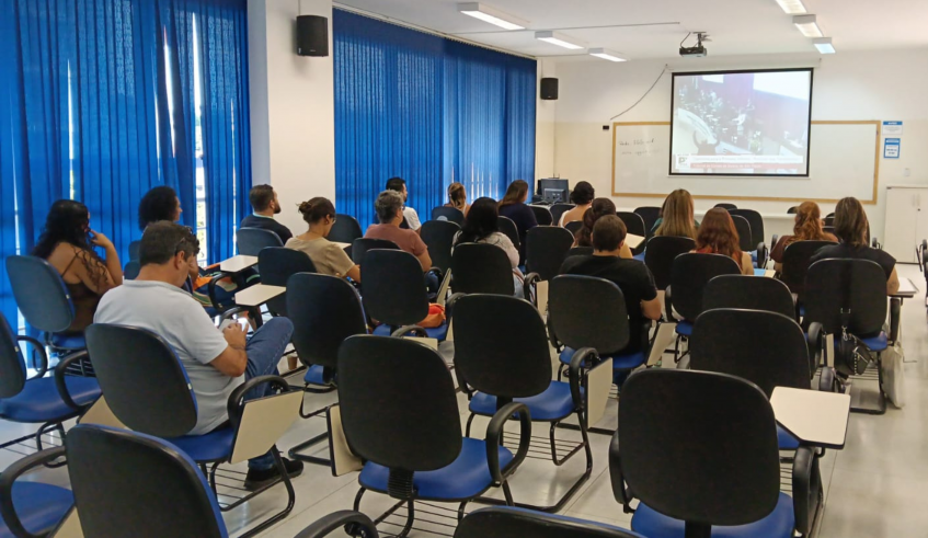 O encontro contou com transmissão ao vivo em Mogi das Cruzes, no auditório da Escola de Governo e Gestão, no Cemforpe. (Divulgação/PMMC)