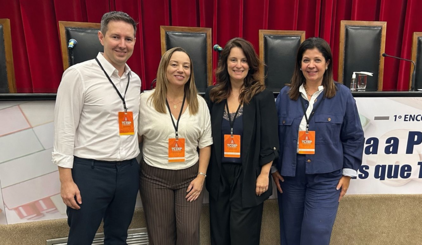 Claudio Rodrigues, Daniela Mariano, Angélica Curvelo e Andréa Garcia representaram a Prefeitura de Mogi das Cruzes no evento em São Paulo. (Divulgação/PMMC)