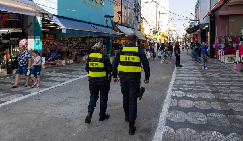 DEAC amplia a presença da Guarda Civil Municipal em pontos estratégicos de Mogi das Cruzes, como a região central, que recebe grande movimentação de pessoas (Divulgação/PMMC)