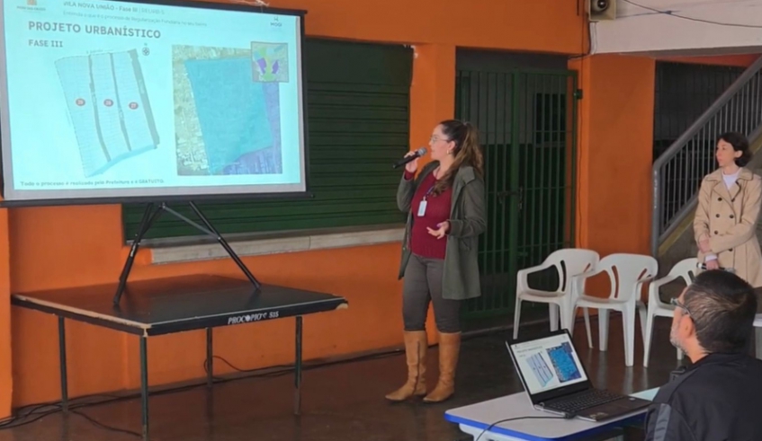 Regularização fundiária do Jardim Aeroporto III está na etapa 4 e foi feita no último sábado validação do projeto urbanístico junto às famílias (Divulgação/ PMMC)