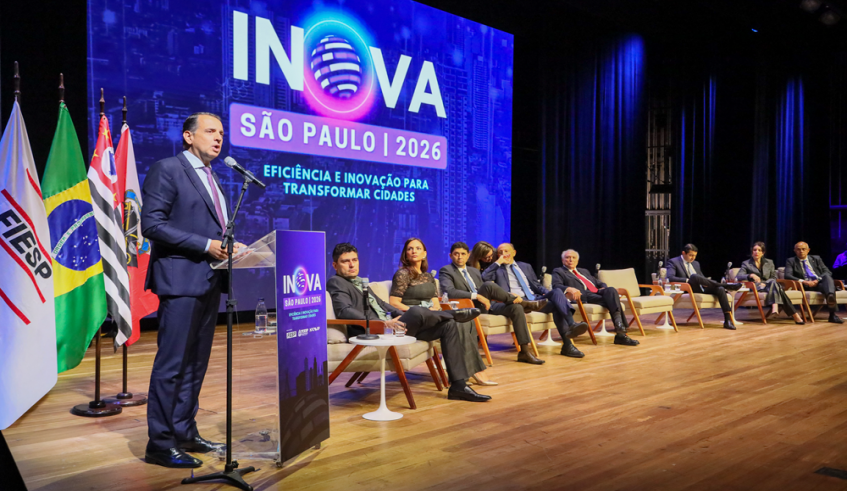 O conselheiro corregedor do TCE-SP e ex-prefeito de Mogi, Marco Bertaiolli, estava entre os convidados principais do evento (Divulgação/PMMC)