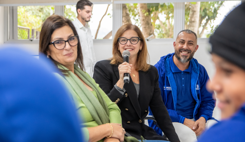 Os conselheiros conversaram com a prefeita e visitaram as dependências do Gabinete. (Divulgação/PMMC)