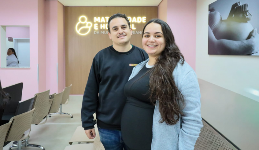 Bianca e Davi esperam por Hardin, previsto para nascer em agosto; eles aprovaram o atendimento do Mãe Mogiana na nova Maternidade (Divulgação/PMMC)