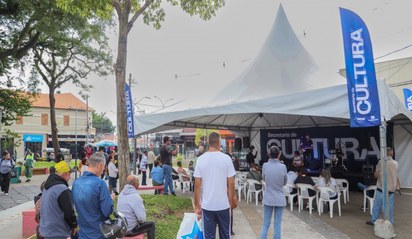 Secretaria de Cultura leva cultura e lazer à Praça Oswaldo Cruz em mais uma edição do Mogi Abraça o Centro, no sábado (30/05) (Divulgação/PMMC)