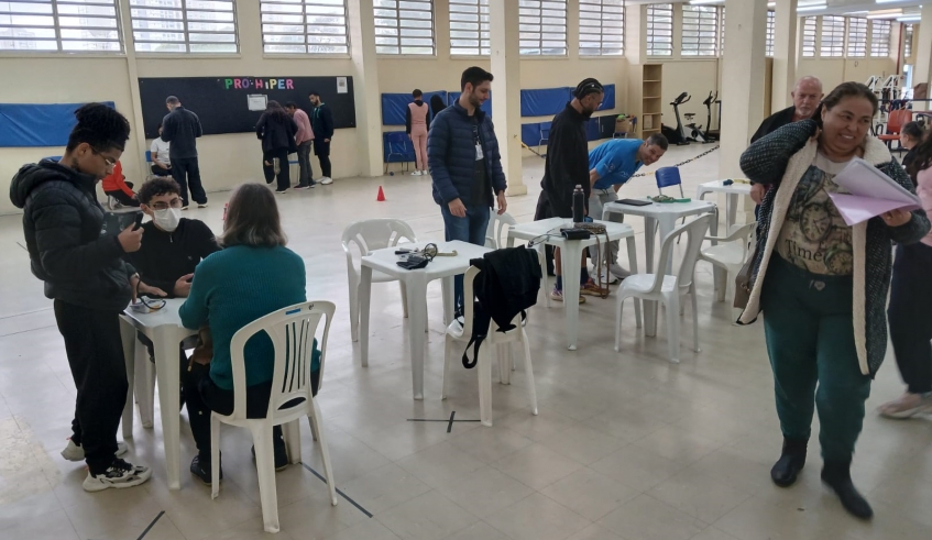 A avaliação física é uma etapa fundamental do programa Mogi Longevidade, já que são identificadas as condições físicas de cada participante (Divulgação/PMMC)