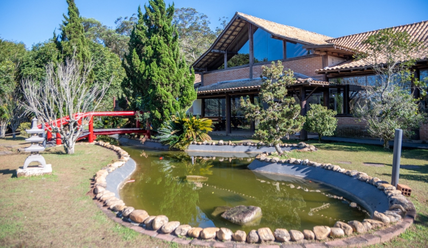 Criado para homenagear os 100 anos da imigração japonesa no Brasil, o Parque Centenário conta com espaços voltados à cultura e tradições do Japão (Divulgação/PMMC)