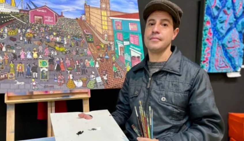 Enzo Ferrara participa de exposição da programação do Festival de Inverno (Divulgação - PMMC)