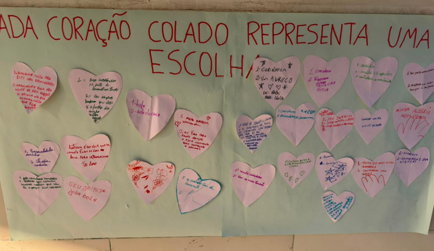 No evento, todos foram convidados a dançar uma música e a cada parada eram feitas duas perguntas: “Quem cuidou de mim na minha infância? Como eu quero que minha criança se lembre de mim?” (Di . . .