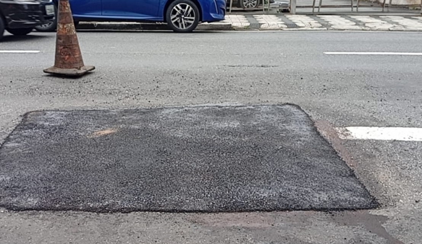 Rua Ipiranga, uma das principais vias de Mogi das Cruzes, também contou com fechamento de buracos, em trabalho realizado nesta terça-feira, dia 15 (Divulgação/PMMC)