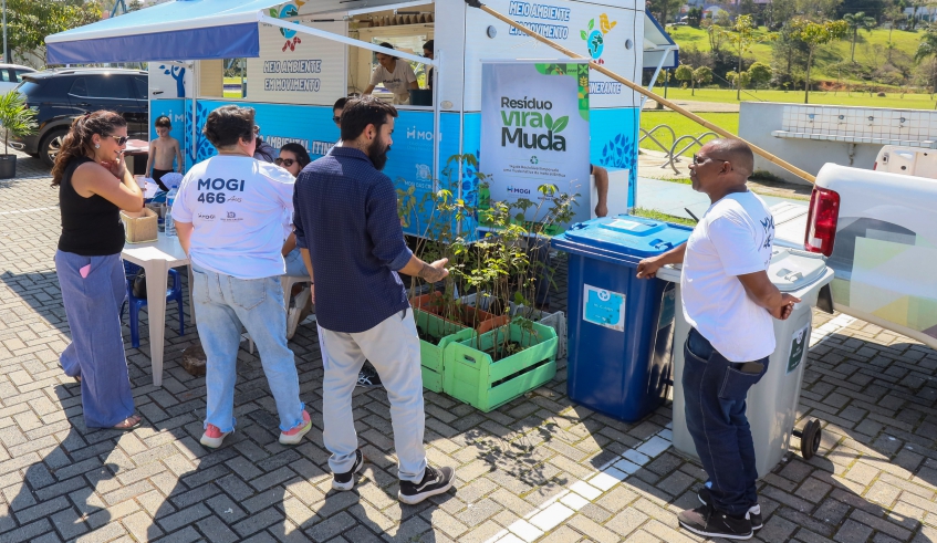 Trailer ficou no Parque da Cidade das 10h às 15h e proporcionou uma série de atividades de educação ambiental aos mogianos (Divulgação/PMMC)