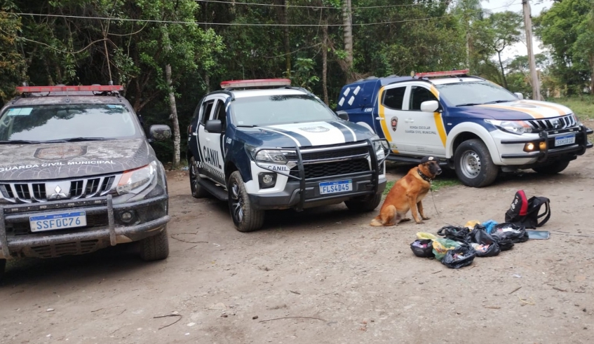 Guarda Civil Municipal apreendeu mais de 1,7 mil porções de entorpecentes e prendeu um homem por tráfico durante ocorrência no Jardim Planalto (Divulgação/PMMC)