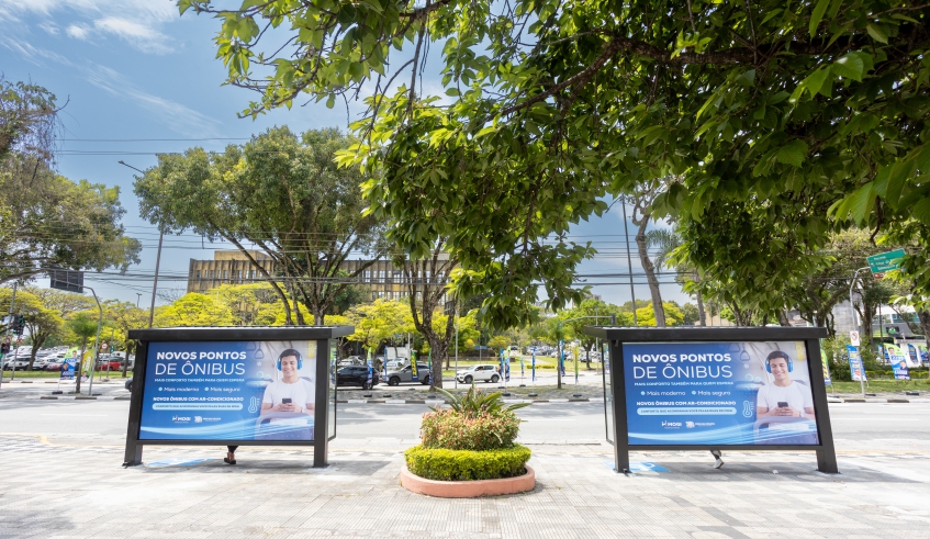 A primeira fase prevê a colocação de 15 novos abrigos em pontos de grande movimentação, como a praça João Antonio Batalha, no Shangai (Divulgação/PMMC)