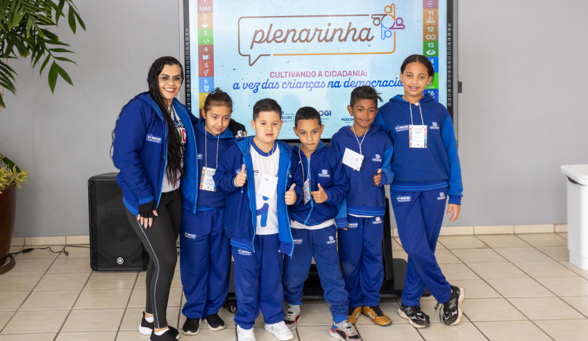 Na Plenarinha, os estudantes discutiram sobre ideias e atitudes que poderiam melhorar a comunidade escolar e a cidade. (Divulgação/PMMC)