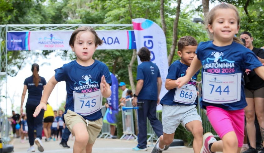 Maratoninha foi planejada para crianças de até 12 anos, com percursos adaptados às diferentes faixas etárias e atividades de caráter educativo, participativo e inclusivo (Divulgação/PMMC)