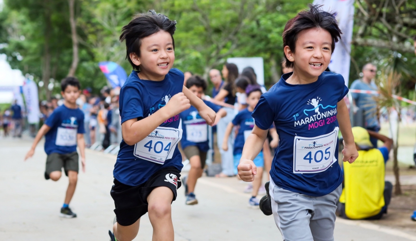 Maratoninha foi planejada para crianças de até 12 anos, com percursos adaptados às diferentes faixas etárias e atividades de caráter educativo, participativo e inclusivo (Divulgação/PMMC)